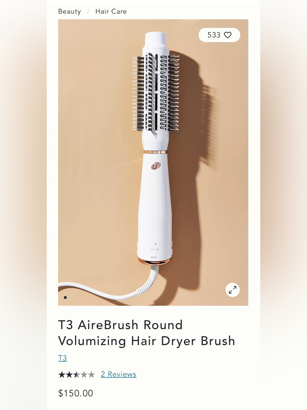 T3 AireBrush Volumizing Hair Dryer Brush